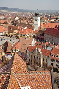 This birds-eye view photo of Sibiu, Romania was taken by photographer Cristian Popescu of Constanta, Romania.